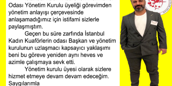 İstifa etti 7 gün sonra geri döndü