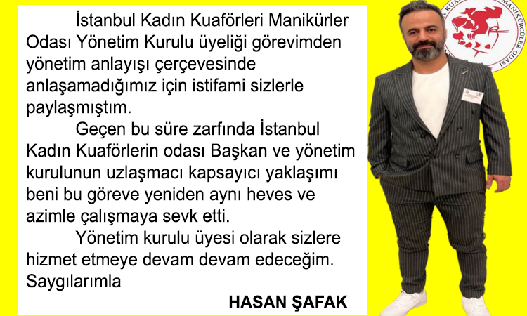 İstifa etti 7 gün sonra geri döndü